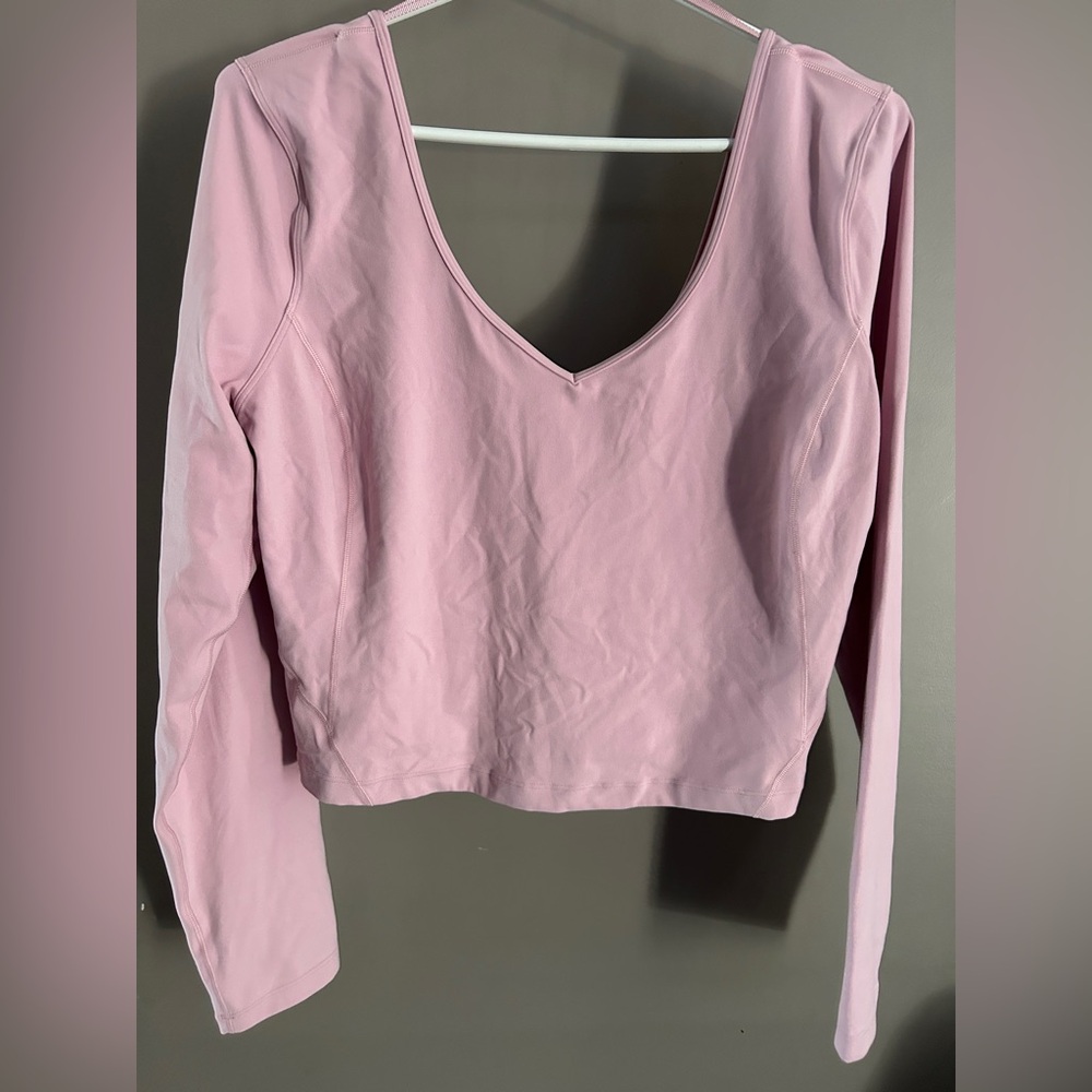 🍋 Lululemon Align Long Sleeve Shirt Pink Peony size 12